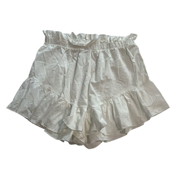 B.Eloise Handmade Ruffle Shorts in White